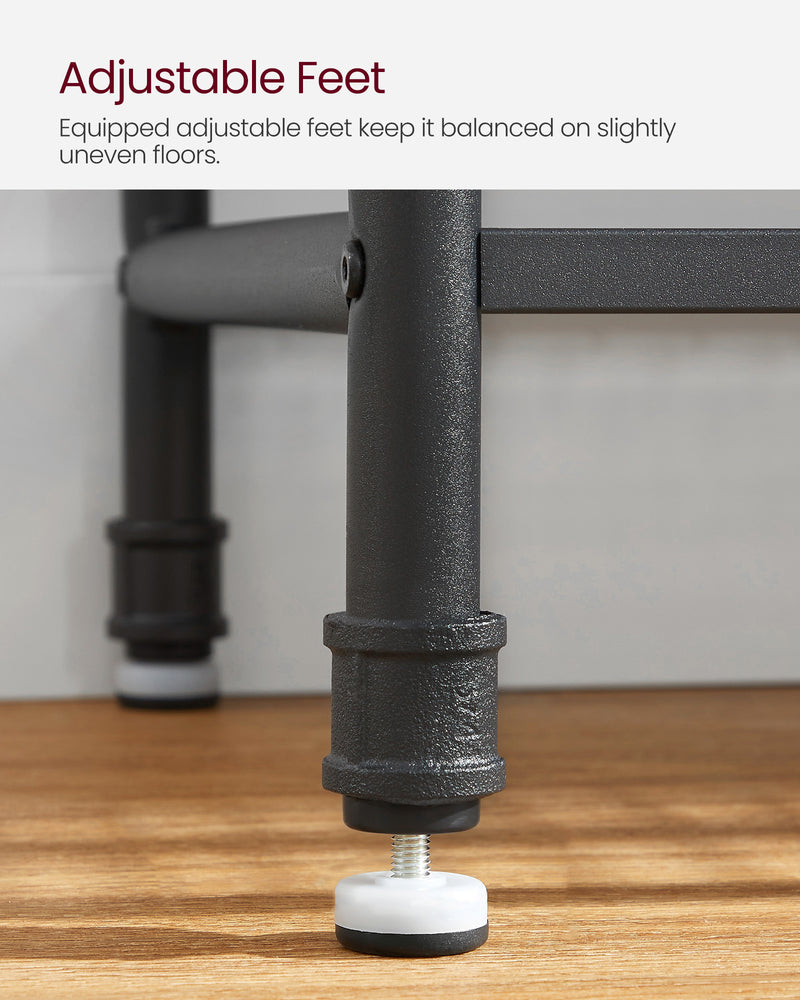 Industrial Style Hall Tree with Coat Hooks, Shoe Organiser, and Bench for Hallway by Vasagle 100x41.5x182cm