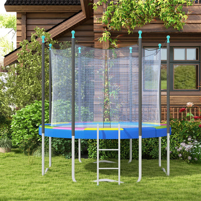 12FT Trampoline Spring Pad Waterproof UV Resistant Replacement Cover Multi-Coloured by SPORTNOW AOSOM