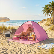 Pop Up UV Tent for Quick Outdoor Shade with Ventilation for 2 to 3 People Pink Outsunny