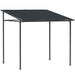 Wall Mounted 2.4 x 2.4 m Pergola Gazebo with UPF30+ Canopy and Metal Frame in Dark Grey by Outsunny