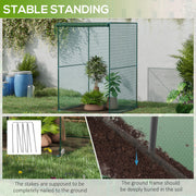Compact Plant Cage With Netting For Protecting Vegetables and Flowers, Green AOSOM