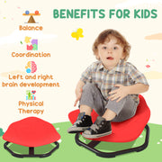 AIYAPLAY Sensory Spinning Chair for Kids, for Coordination, Balance, Red AOSOM