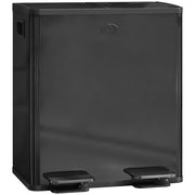 40L Double Compartment Indoor Recycling Bin with Deodorisers in Stainless Steel Glossy Black Finish