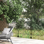 Black Decorative Steel Garden Fence Panels Set of 8 for Flower Beds and Pet Barrier