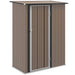 5ft x 3ft Metal Garden Storage Shed With Lockable Door for Tools and Equipment Brown By Outsunny