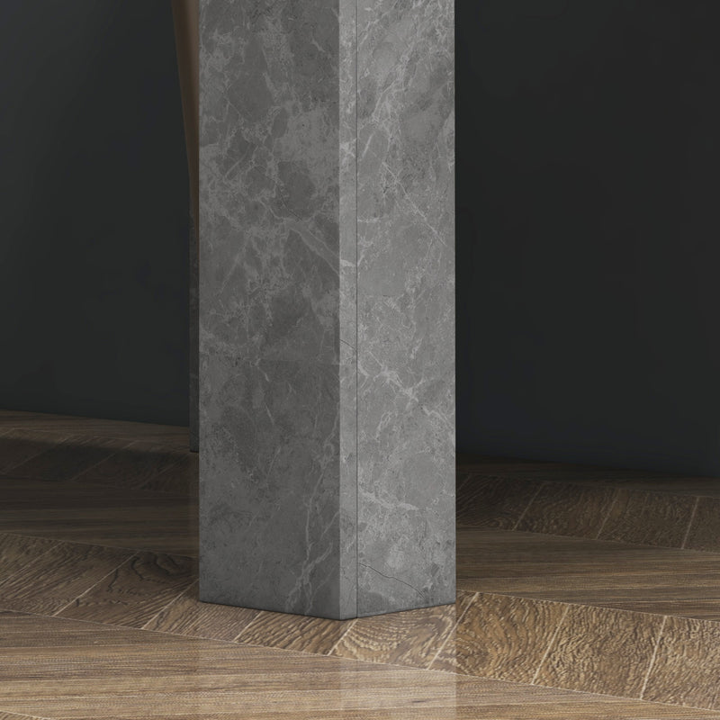 Grey 2 Person Square Dining Table For Small Spaces - Cement Finish - 80 x 80cm