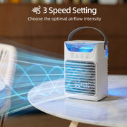 Desk Fan with Cooling Mist and Aroma Diffuser for Home or Office Grey AOSOM