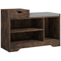 HOMCOM Hallway Bench With Storage, Rustic Brown homcom