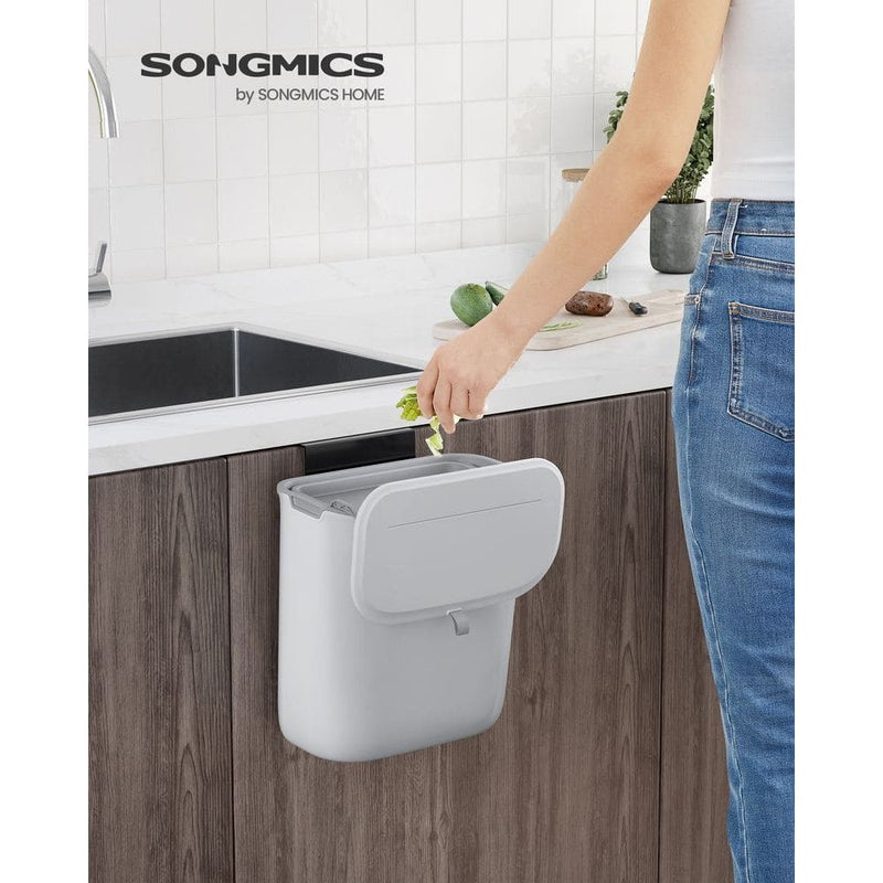 Songmics Hanging Bin with Lid For Kitchen