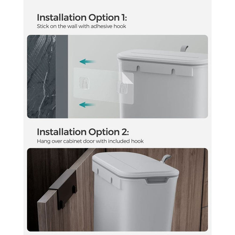 Songmics Hanging Bin with Lid For Kitchen