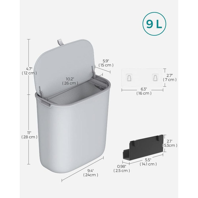 Songmics Hanging Bin with Lid For Kitchen