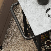 Grey Mobile Kitchen Island with Three Baskets and Brakes by HOMCOM