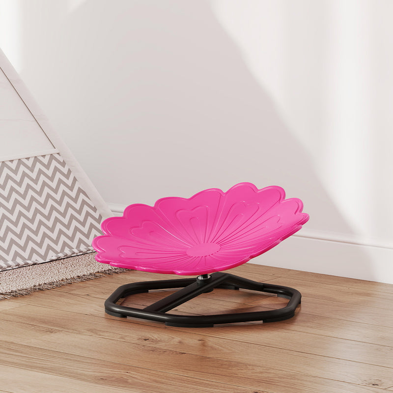 Kids Sensory Spinning Chair for Balance and Coordination with Non Slip Base, Pink AOSOM