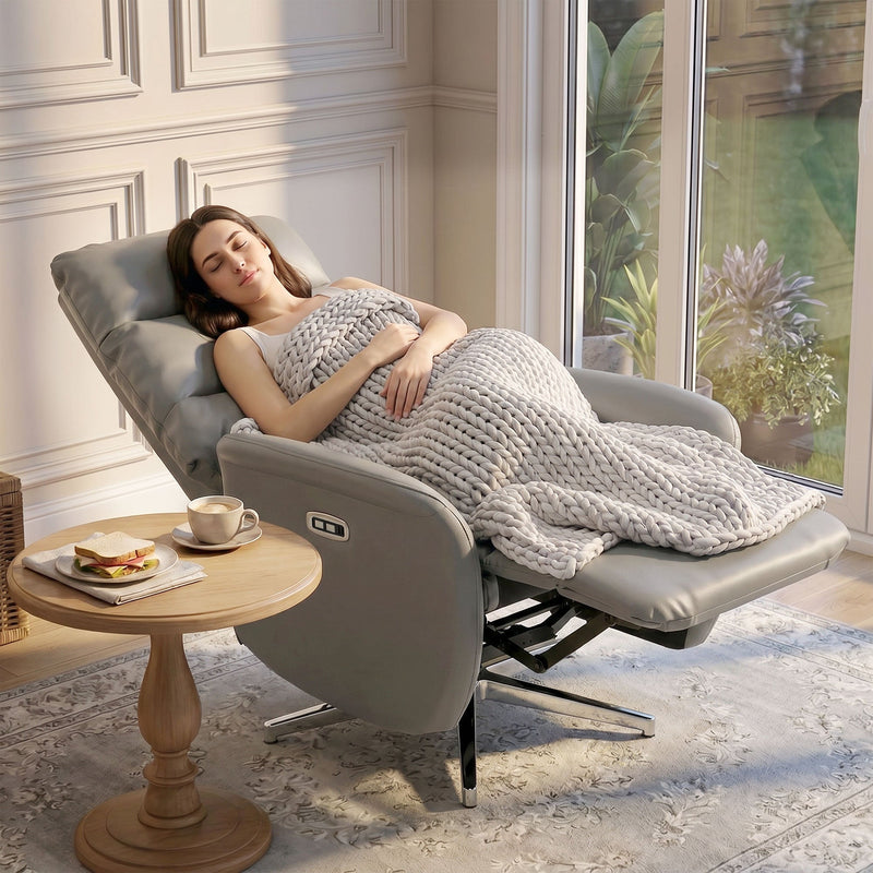 Electric Recliner Chair With Full-Body Support and USB Charging for Living Room Comfort