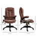 Image of a Heated Massage Office Chair with swivel wheels, padded arm rests, reclining backrest, and height adjustment.

The chair is wrapped in comfy microfibre cloth. 

This chair is ideal for home office