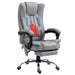 Image of a Light Grey Heated Massaging Office Chair With Wheels