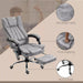 Image of a Light Grey Heated Massaging Office Chair With Wheels