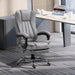 Image of a Light Grey Heated Massaging Office Chair With Wheels