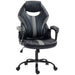 Image of a Height Adjustable Gaming Chair by Vinsetto. The chair has a swivel base with wheels.