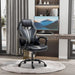 Image of a Height Adjustable Gaming Chair by Vinsetto. The chair has a swivel base with wheels.