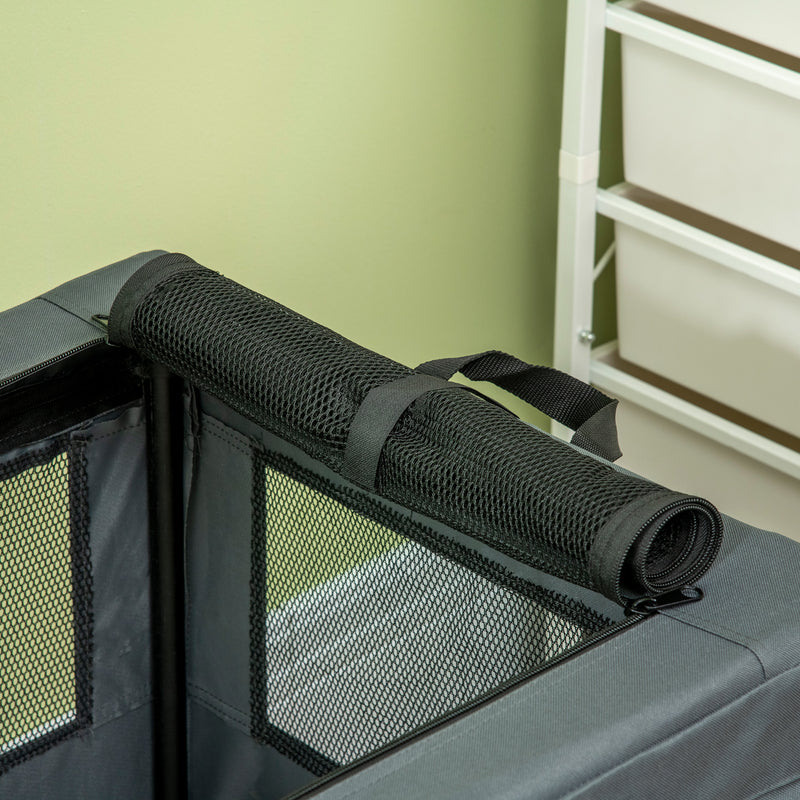 69cm Soft Pet Travel Carrier With Cushion For Small Dogs and Puppies, Grey