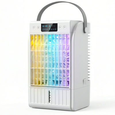 Portable Air Conditioner and Mini Fan with Humidifier for Bedrooms and Offices White AOSOM