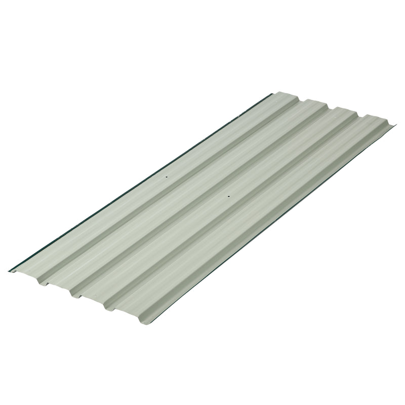 Green Galvanised Metal Roofing Sheets Pack of 24 for Greenhouse Shed Garage 129 x 45cm by Outsunny