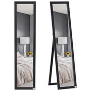 Free Standing Full Length Dressing Mirror with Wall Mount Option for Bedroom 154 cm, Black