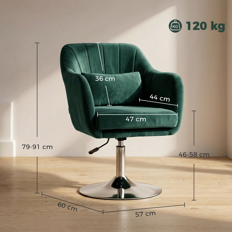 Swivel Lounge Chair Dark Green - image 3