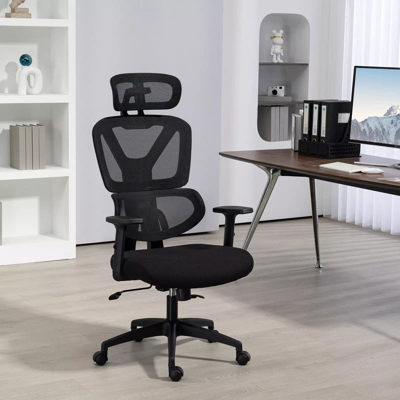 Image of a High Back Mesh Office Chair With Headrest
