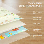 AIYAPLAY Foldable Double-Sided Baby Play Mat, for Toddlers, Bedrooms, Nurseries, Playrooms AOSOM