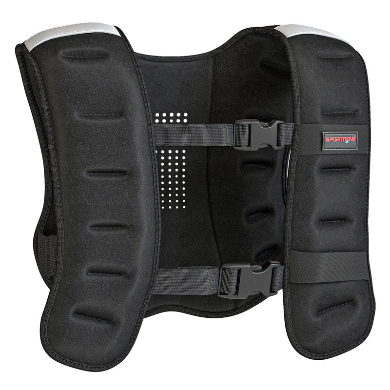 5kg Weighted Training Vest with Adjustable Fit and Reflective Strips for Workouts Black AOSOM