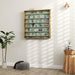 7 Tier Wall Display Cabinet with Glass Doors and Adjustable Shelves Oak by HOMCOM
