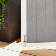 Grey Garden Storage Shed for Two Wheelie Bins Lockable Double Doors with Openable Lid by Outsunny