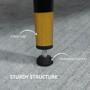 Modern Two Seater Sofa with Cushions and Steel Legs Ideal for Living Room Dark Blue