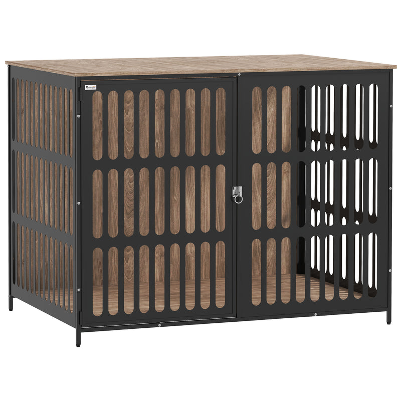 Extra Large Indoor Dog Crate with Anti-Chew Mesh and Secure Door by PawHut