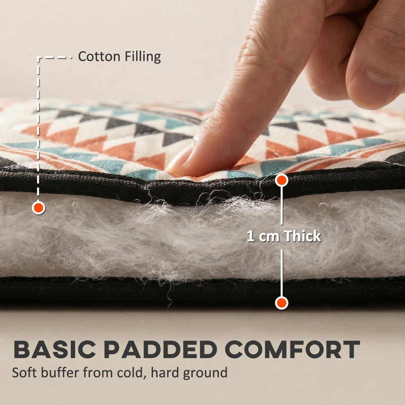 Camping Mat for 3 to 4 People with Water-Repellent Surface and Easy Carry Mixed Colour AOSOM