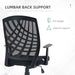 Image of a Homcom Black Mesh Back Height Adjustable Swivel Chair With Adjustable Arms For Home Office