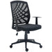 Image of a Homcom Black Mesh Back Height Adjustable Swivel Chair With Adjustable Arms For Home Office