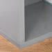 Image of a Grey Bookcase With Fold Down Desk and Chalkboard  Space Saving Furniture For Small Spaces