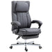 Image of a comfortable grey cloth office chairs on wheels with arms and adjustable head rest for home or office.