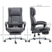 Image of a comfortable grey cloth office chairs on wheels with arms and adjustable head rest for home or office.