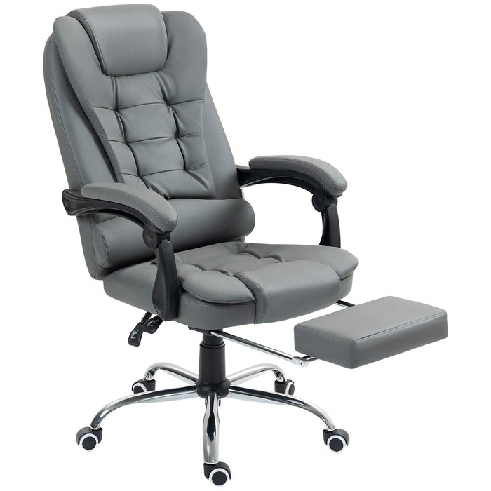 Office Chair With Leg Rest, Grey