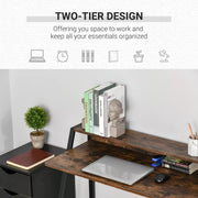 Image of a rustic brown desk for home office or study