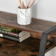 Image of a rustic brown desk for home office or study