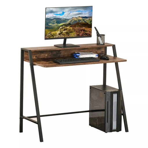 Image of a rustic brown desk for home office or study
