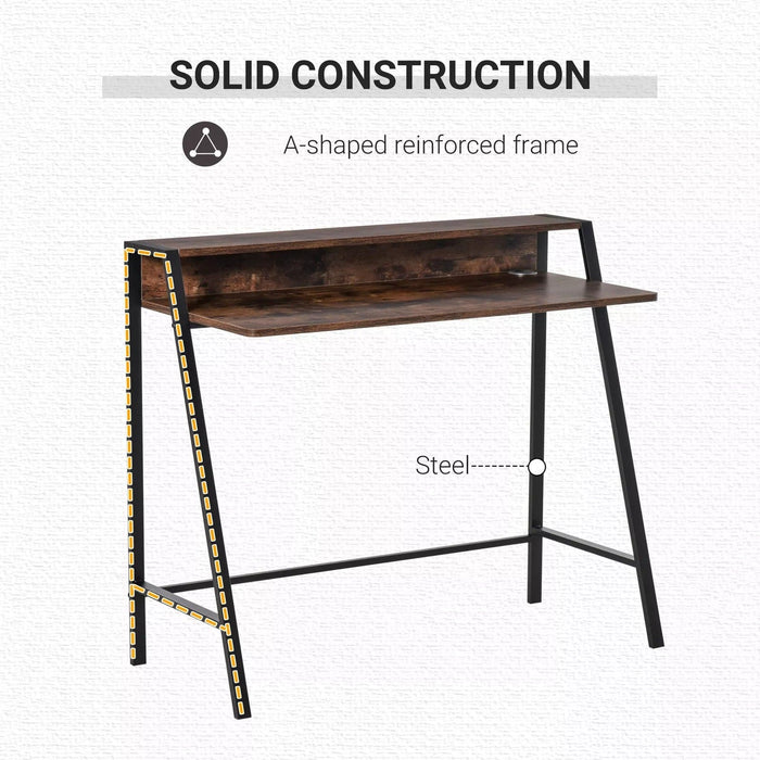 Image of a rustic brown desk for home office or study