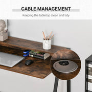 Image of a rustic brown desk for home office or study