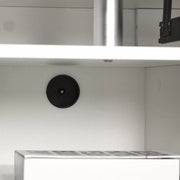 Image of a White Computer Desk With Keyboard Tray, Shelves, Drawers, and CPU stand. It's the perfect home office workstation