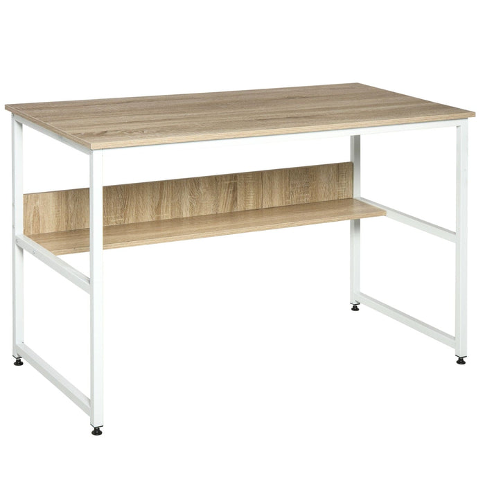 Home Office Desk with Shelf & Adjustable Feet